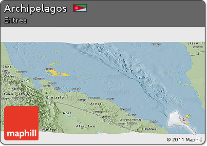 Savanna Style Panoramic Map of Archipelagos