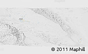 Shaded Relief Panoramic Map of Archipelagos, lighten, desaturated