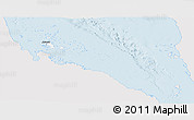 Silver Style Panoramic Map of Archipelagos, single color outside