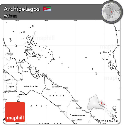 Blank Simple Map of Archipelagos