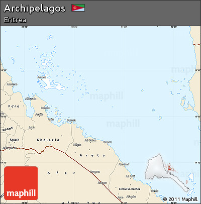 Classic Style Simple Map of Archipelagos