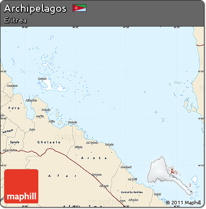 Classic Style Simple Map of Archipelagos