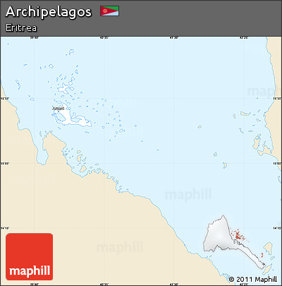 Classic Style Simple Map of Archipelagos, single color outside