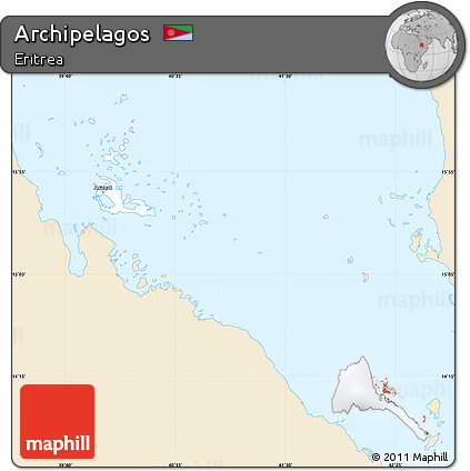 Classic Style Simple Map of Archipelagos, single color outside