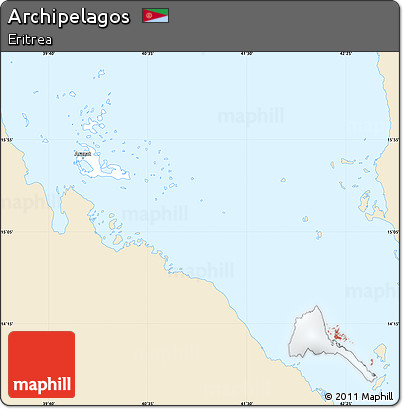 Classic Style Simple Map of Archipelagos, single color outside