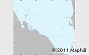 Gray Simple Map of Archipelagos, single color outside
