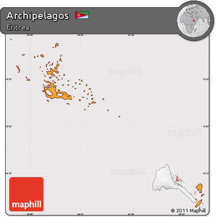Political Simple Map of Archipelagos, cropped outside