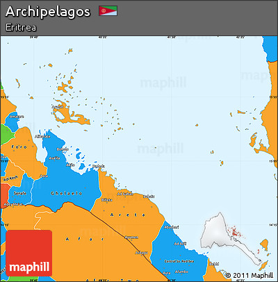 Political Simple Map of Archipelagos