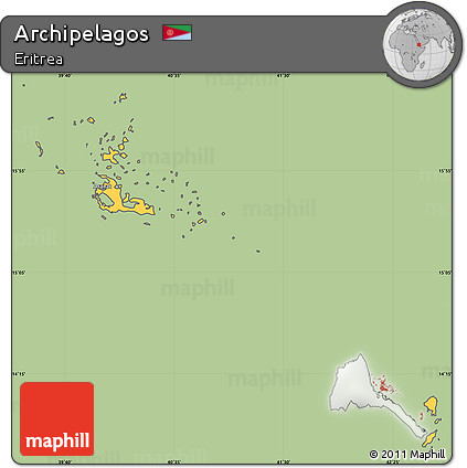 Savanna Style Simple Map of Archipelagos, cropped outside
