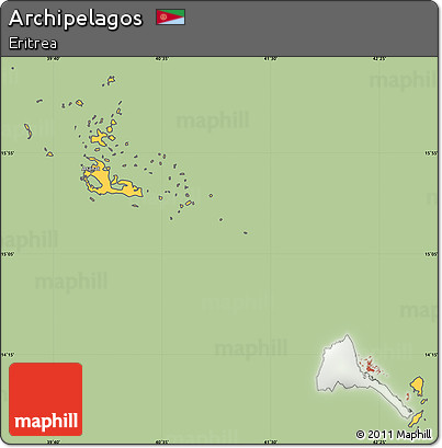 Savanna Style Simple Map of Archipelagos, cropped outside