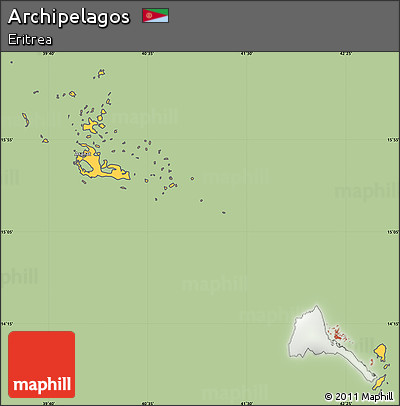 Savanna Style Simple Map of Archipelagos, cropped outside