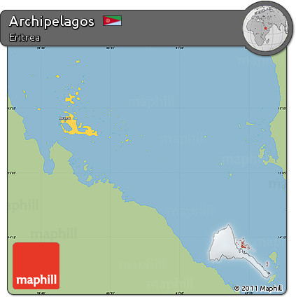 Savanna Style Simple Map of Archipelagos, single color outside