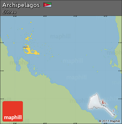 Savanna Style Simple Map of Archipelagos, single color outside