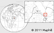 Blank Location Map of Zuqar Hanish, within the entire country
