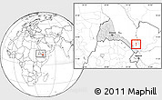 Blank Location Map of Zuqar Hanish, highlighted country, within the entire country