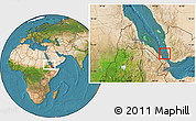 Satellite Location Map of Zuqar Hanish, within the entire country