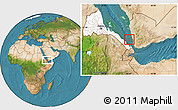 Satellite Location Map of Zuqar Hanish, highlighted country