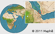 Satellite Location Map of Zuqar Hanish, highlighted parent region