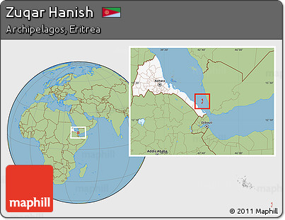 Savanna Style Location Map of Zuqar Hanish, highlighted country, highlighted parent region