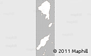 Gray Simple Map of Zuqar Hanish, cropped outside