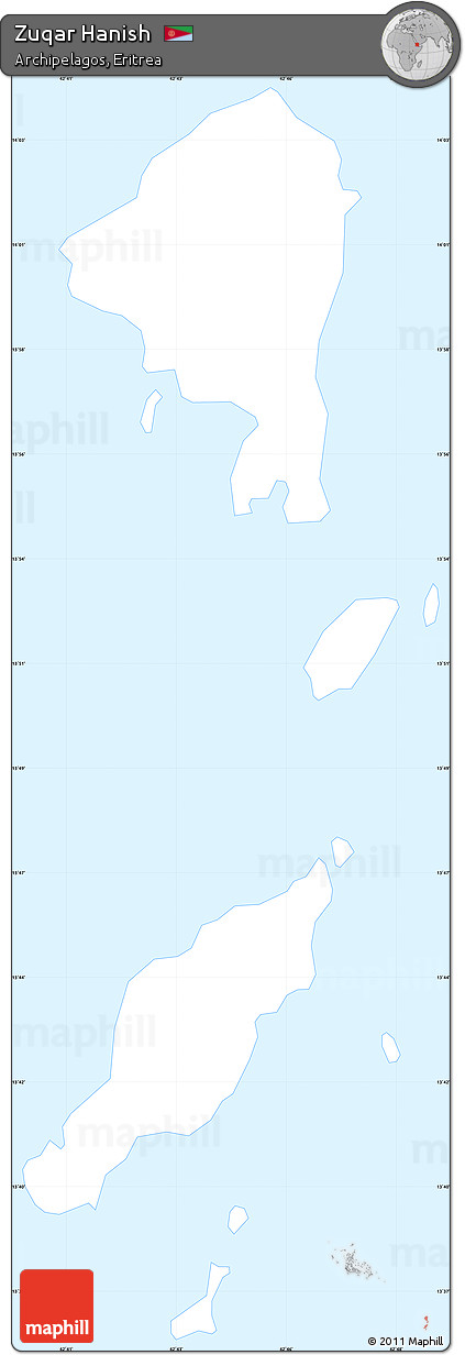 Gray Simple Map of Zuqar Hanish