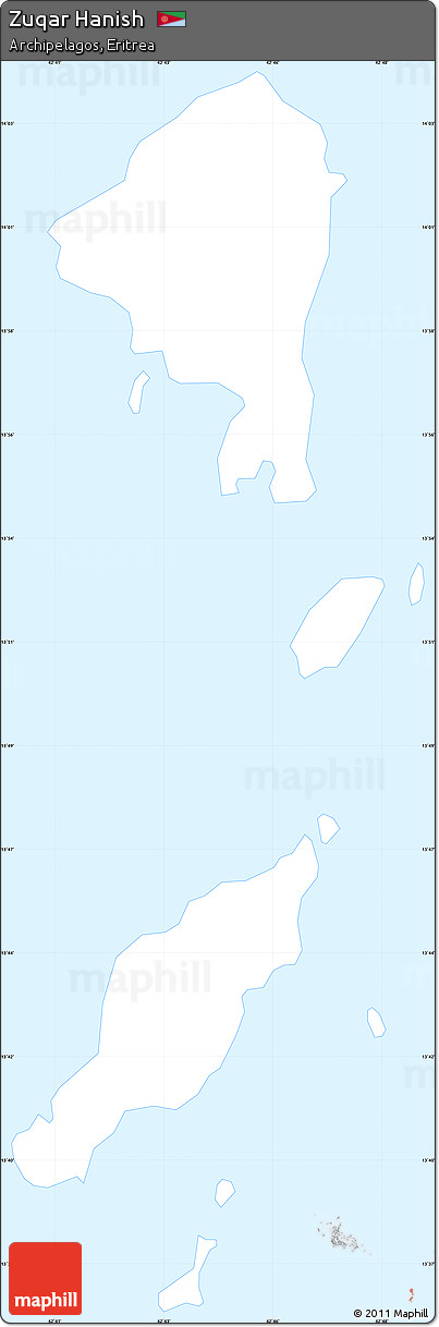 Gray Simple Map of Zuqar Hanish