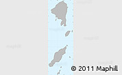 Gray Simple Map of Zuqar Hanish, single color outside