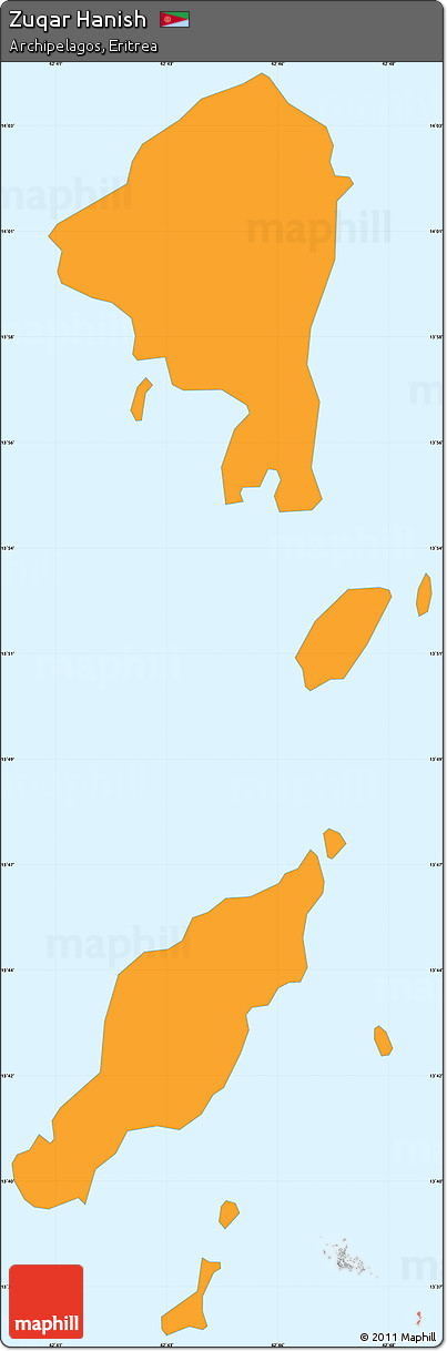 Political Simple Map of Zuqar Hanish