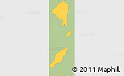 Savanna Style Simple Map of Zuqar Hanish, cropped outside