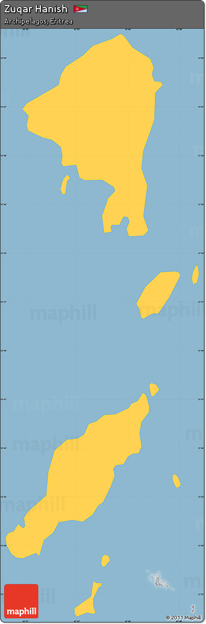 Savanna Style Simple Map of Zuqar Hanish