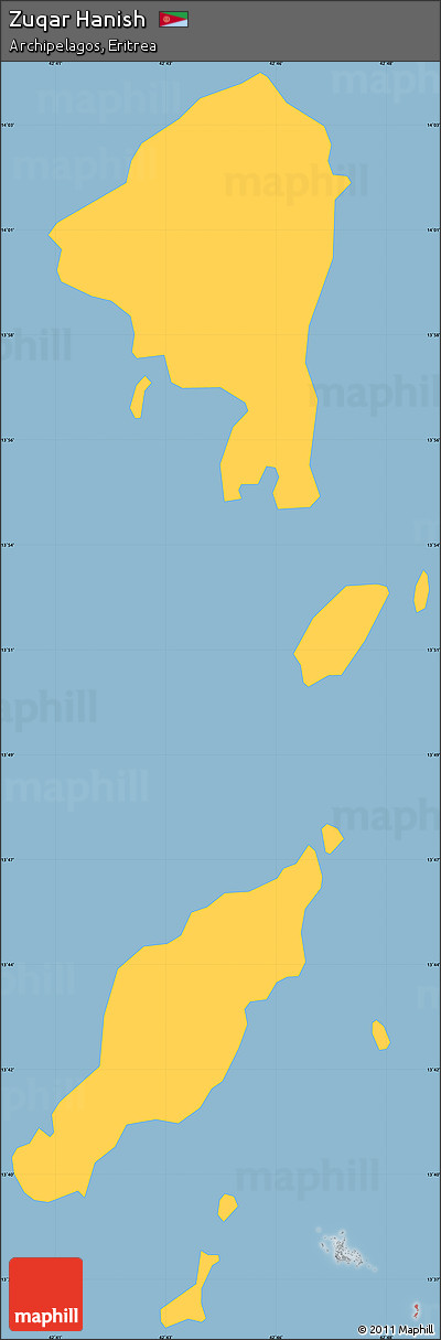 Savanna Style Simple Map of Zuqar Hanish