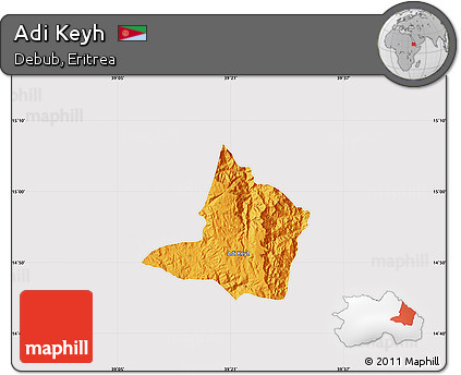 Political Map of Adi Keyh, cropped outside