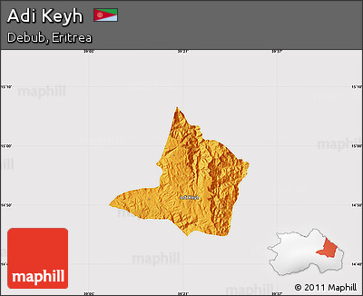 Political Map of Adi Keyh, cropped outside