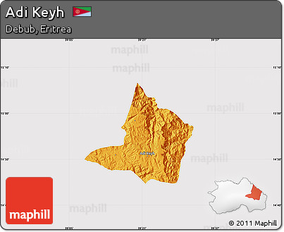 Political Map of Adi Keyh, cropped outside