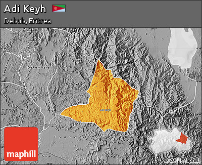 Political Map of Adi Keyh, desaturated