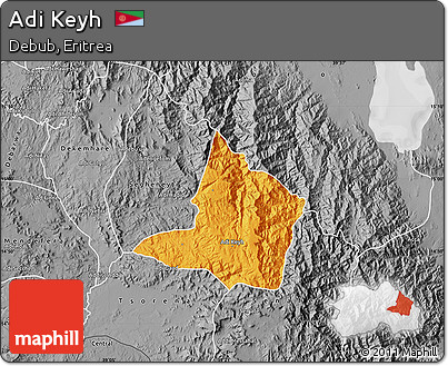 Political Map of Adi Keyh, desaturated
