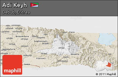 Classic Style Panoramic Map of Adi Keyh