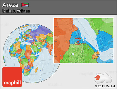 Political Location Map of Areza, within the entire country