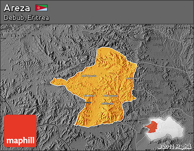 Political Map of Areza, darken, desaturated