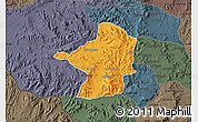 Political Map of Areza, darken, semi-desaturated