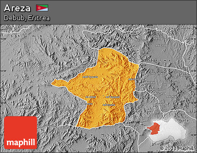 Political Map of Areza, desaturated