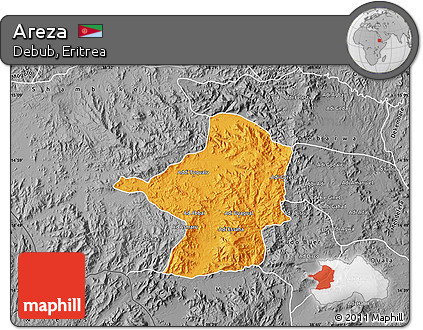Political Map of Areza, desaturated