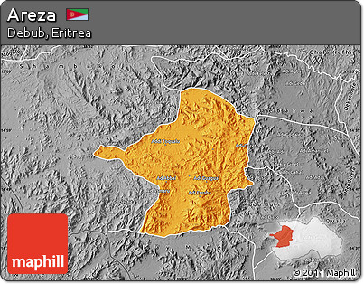 Political Map of Areza, desaturated