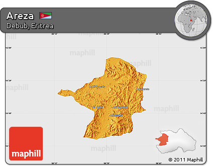 Political Map of Areza, single color outside