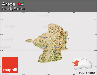 Satellite Map of Areza, cropped outside