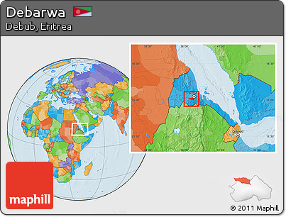 Political Location Map of Debarwa, within the entire country