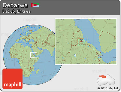 Savanna Style Location Map of Debarwa, within the entire country