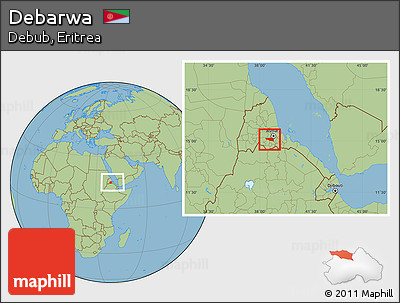 Savanna Style Location Map of Debarwa, within the entire country