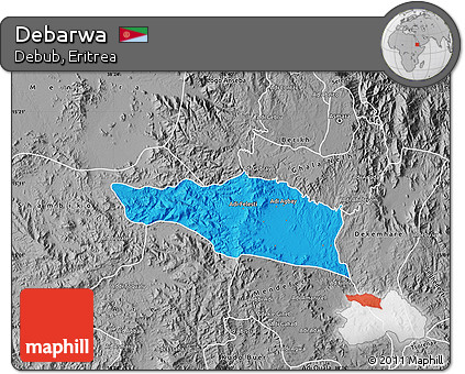 Political Map of Debarwa, desaturated