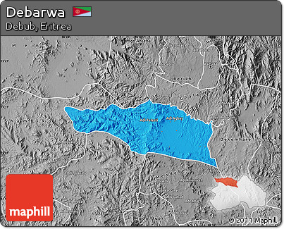 Political Map of Debarwa, desaturated